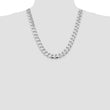 Sterling Silver Rhodium-plated 13mm Curb Chain