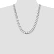Sterling Silver Rhodium-plated 13mm Curb Chain