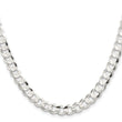 Sterling Silver 8mm Concave Beveled Curb Chain