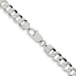Sterling Silver 8mm Concave Beveled Curb Chain