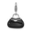 SS Amore La Vita Rh-plated Enamel Swarovski Crystal 3-D Handbag Charm