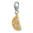 SS Amore La Vita Rh/Gold-plated Enamel Swarov. Crystal Orange Charm