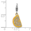 SS Amore La Vita Rh/Gold-plated Enamel Swarov. Crystal Orange Charm
