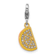 SS Amore La Vita Rh/Gold-plated Enamel Swarov. Crystal Orange Charm