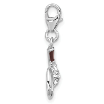 SS Amore La Vita Rhod-plated Swarovski Crystal Enamel Golf Charm