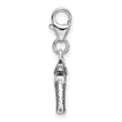 Sterling Silver Amore La Vita Antiqued Rhodium-plated 3-D Pistol Charm
