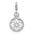 SS Amore La Vita Rhodium-pl Enamel Reversible 3-D Compass Charm