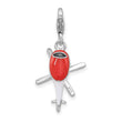 SS Amore La Vita Rh-plated Enameled  3-D Moveable Helicopter Charm