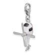SS Amore La Vita Rh-plated Enameled  3-D Moveable Helicopter Charm