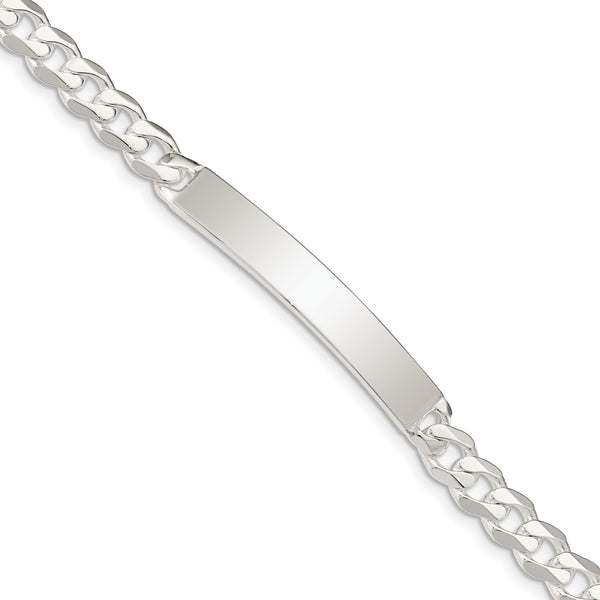Sterling Silver Curb Link ID Bracelet