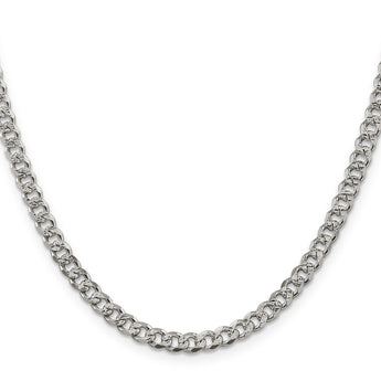 Sterling Silver 4.5mm Pav‚ Curb Chain
