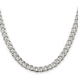 Sterling Silver 7mm Pav‚ Curb Chain