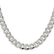 Sterling Silver 10.5mm Pav‚ Curb Chain