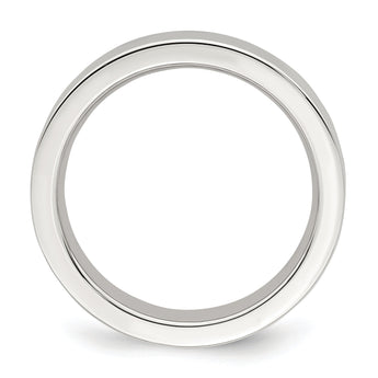Sterling Silver 4mm Comfort Fit Flat Size 4 Band