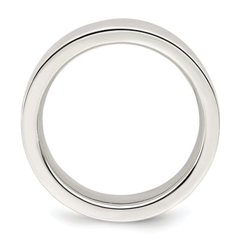 Sterling Silver 6mm Comfort Fit Flat Size 4 Band