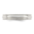 Sterling Silver 4mm Comfort Fit Half Round Milgrain Size 4 Band