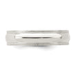 Sterling Silver 5mm Comfort Fit Half Round Milgrain Size 4 Band
