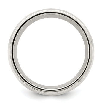 Sterling Silver 9mm Comfort Fit Half Round Milgrain Size 4 Band