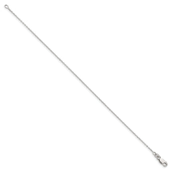 Sterling Silver 1mm Cable Chain Anklet