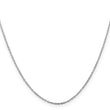 Sterling Silver Rhodium-plated 1mm Cable Chain Lobster