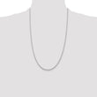 Sterling Silver Rhodium-plated 2.25mm Cable Chain