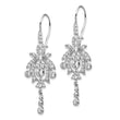 Cheryl M Sterling Silver Rhodium-plated Fancy Brilliant-cut Bezel CZ Kidney Wire Dangle Earrings - Birthstone Company