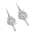 Cheryl M Sterling Silver Rhodium-plated Fancy Brilliant-cut Bezel CZ Kidney Wire Dangle Earrings - Birthstone Company