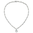 Cheryl M Sterling Silver Rhodium-plated Fancy Marquise-cut & Brilliant-cut Pear CZ 17 Inch Necklace
