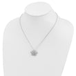 Cheryl M Sterling Silver Rhodium-plated Brilliant-cut CZ Crown 18 Inch Necklace