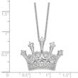 Cheryl M Sterling Silver Rhodium-plated Brilliant-cut CZ Crown 18 Inch Necklace