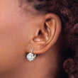 Cheryl M Sterling Silver Rhodium-plated Princess-cut and Brilliant-cut CZ Leverback Earrings - Birthstone Company