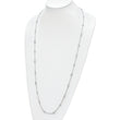 Cheryl M Sterling Silver Rhodium-plated Brilliant-cut CZ 26 Station 36.5 Inch Necklace