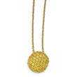 Cheryl M Sterling Silver Gold-plated Yellow CZ Circle 18in. Necklace