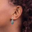 Cheryl Sterling Silver Rhodium Teardrop Pearl & CZ Dangle Earrings Elegant & Gift-Ready - Birthstone Company