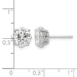 Cheryl M Sterling Silver Rhodium-plated Brilliant-cut CZ Stud Post Earrings - Birthstone Company
