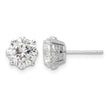 Cheryl M Sterling Silver Rhodium-plated Brilliant-cut CZ Stud Post Earrings - Birthstone Company