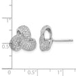 Cheryl M Sterling Silver Rhodium-plated Brilliant-cut Pave CZ Love Knot Post Earrings - Birthstone Company