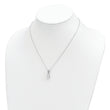 Cheryl M Sterling Silver Rhodium-plated Brilliant-cut Pear CZ Pendant 18 Inch Necklace