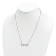 Cheryl M Sterling Silver Rhodium-plated Brilliant-cut CZ LOVE 18 Inch Necklace