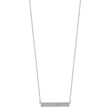 Cheryl M Sterling Silver Rhodium-plated Brilliant-cut CZ Bar 17.5 Inch Necklace with 1.5 Inch Extender