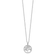 Cheryl M Sterling Silver Rhodium-plated Brilliant-cut CZ Tree Of Life 18 Inch Necklace