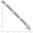 Cheryl M Sterling Silver Rhodium-plated Fancy Cabochon Lab Created Opal and Brilliant-cut CZ 7.5 Inch Bracelet