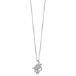 Cheryl M Sterling Silver Rhodium-plated Brilliant-cut CZ Turtles 16 Inch Necklace with 2 Inch Extender