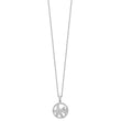 Cheryl M Sterling Silver Rhodium-plated Brilliant-cut Starfish Circle 16 Inch Necklace with 2 Inch Extender