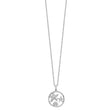 Cheryl M Sterling Silver Rhodium-plated Brilliant-cut CZ Sea Life Circle 16 Inch Necklace with 2 Inch Extender