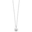 Cheryl M Sterling Silver Rhodium-plated Brilliant-cut CZ Sand Dollar 16 Inch Necklace with 2 Inch Extender