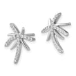 Cheryl M Sterling Silver Rhodium-plated Brilliant-cut CZ Palm Tree Post Earrings - Birthstone Company