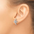 Cheryl M Sterling Silver Rhodium-plated Brilliant-cut CZ Palm Tree Post Earrings - Birthstone Company