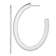 Cheryl M Sterling Silver Rhodium-plated Brilliant-cut CZ Oval Shaped Post J-Hoop Earrings