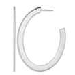 Cheryl M Sterling Silver Rhodium-plated Brilliant-cut CZ Oval Shaped Post J-Hoop Earrings - Birthstone Company